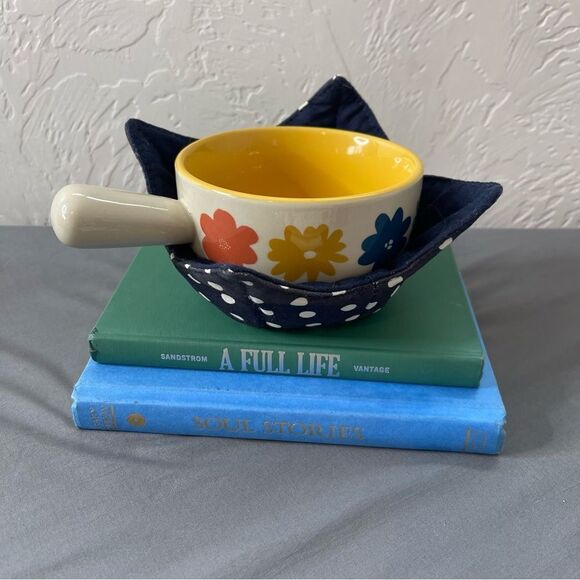 Soup Crock Bowl Cozy Floral And Palm Mitt - Picture 1 of 4